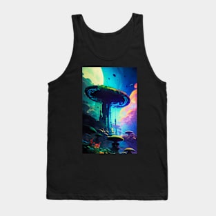 Abstract Another World Mushroom Citadel Tank Top